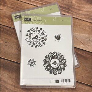 STAMPIN' UP! 126832 FOUR SEASONS 1 & 2 RUBBER CLEAR MOUNTED STAMP SET OF 8